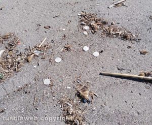 Montalto - Ancora dischetti di plastica sul litorale
