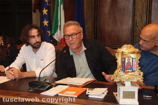 Viterbo - Comune - Bozzetto Santissimo Salvatore - La conferenza in comune