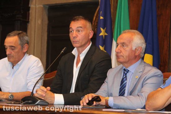 Viterbo - Santa Rosa 2018 - La conferenza in comune - Valentino, Ascenzi e Fiorillo