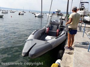 Montefiascone - Air show - L'arrivo dei mezzi della finanza