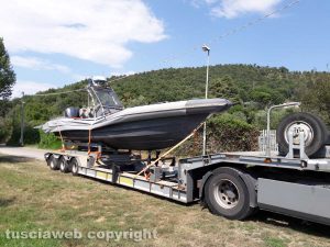 Montefiascone - Air show - L'arrivo dei mezzi della finanza