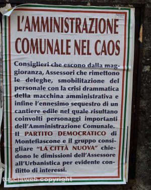 Montefiascone - Il manifesto affisso in paese