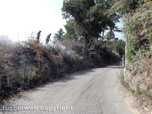 Montefiascone - Le Mosse - Incendio in via Carpine