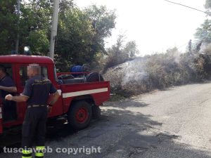 Montefiascone - Le Mosse - Incendio in via Carpine
