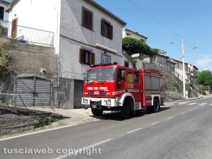 Montefiascone - Le Mosse - Incendio in via Carpine