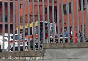 Montefiascone - Ambulanza e automedica nella caserma dei carabinieri