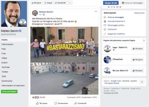 Manifestazione antirazzismo - Con un post Matteo Salvini sfotte il Pd viterbese