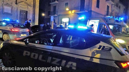 Viterbo - Centro storico - Maxirissa a San Faustino - Intervento di polizia e carabinieri