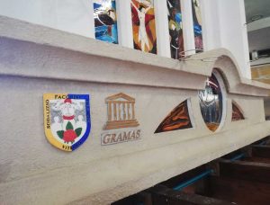 Viterbo - Santa Barbara - La minimacchina "Miracolo di fede" viene assemblata