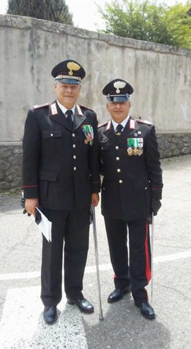 Oriolo Romano - Il comandante Alessandro Bitti e il brigadiere capo Filippo Drago
