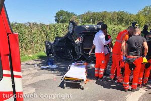 Vetralla - L'incidente in via Foro Cassio