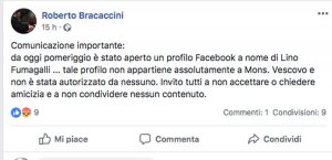 Il messaggio del segretario del vescovo