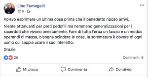 Il profilo falso su Facebook di Lino Fumagalli