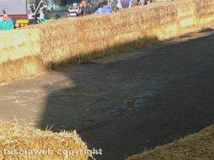Una delle pozzanghere che hanno reso impraticabile il terreno