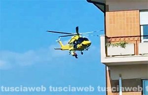 Anguillara - Scontro auto-motorino - L'intervento dell'elisoccorso