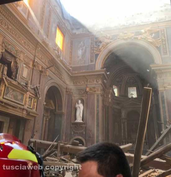 Roma - Crollo alla chiesa di san Giuseppe dei Falegnami