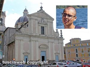 Ronciglione - Il duomo - Nel riquadro Alessandro Moretti