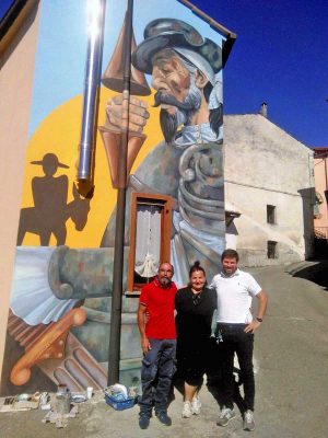 Il murale di Don Chisciotte a Sant'Angelo