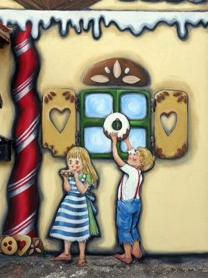 Sant'Angelo di Roccalvecce - Il murales su Hansel e Gretel