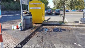 Viterbo - Raccolta dell'olio esausto al parcheggio dell'Ipercoop