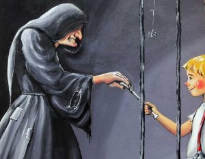 Sant'Angelo di Roccalvecce - Il murales su Hansel e Gretel
