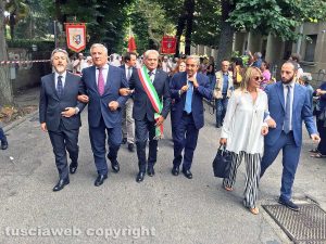 Santa Rosa 2018 - Antonio Tajani e Maurizio Gasparri al raduno con i facchini