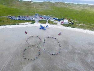 L'aeroporto di Barra in Scozia