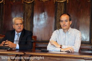 Viterbo - Il sindaco Giovanni Arena e l'assessore Elpidio Micci