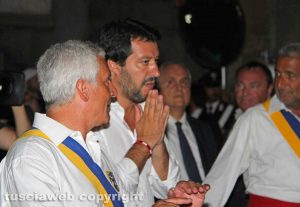 Trasporto della macchina di Santa Rosa 2018 - Il ministro degli Interni Matteo Salvini