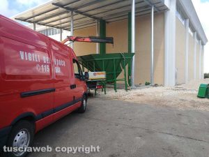 I vigili del fuoco sul posto