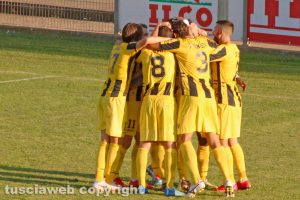 Sport - Calcio - Viterbese - L'esultanza dei gialloblù