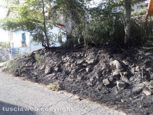 Montefiascone - Gli incendi in via Carpine 