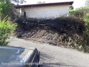 Montefiascone - Gli incendi in via Carpine 