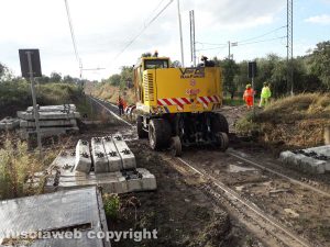 Montefiascone - Treno deragliato - I lavori di ripristino