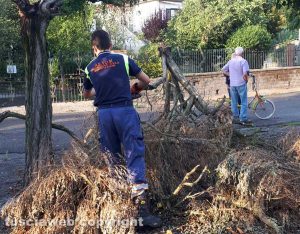 Montefiascone - L'intervento dell'Asvom nel piazzale della stazione