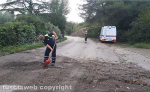 Montefiascone - L'intervento dell'Asvom in via del lago