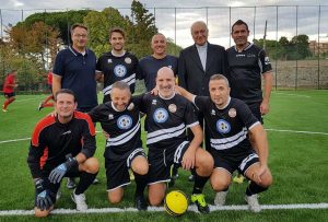 Viterbo - Nuovo manto erboso del campo da calciotto della parrocchia Santa Maria della Grotticella