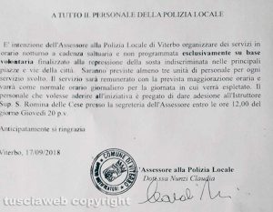 Viterbo - Comune - L'avviso dell'assessora Claudia Nunzi