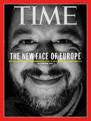 Matteo Salvini sulla copertina del Time