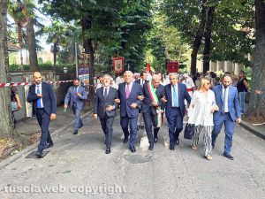 Santa Rosa 2018 - Antonio Tajani e Maurizio Gasparri al raduno con i facchini