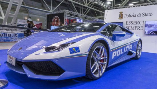 La lamborghini della polizia