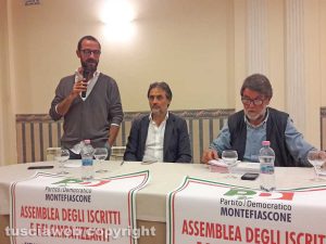 Montefiascone - L'assemblea del Pd - Andrea Egidi - Luciano Cimarello e Renato Trapè