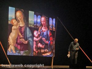Roma -Teatro Olimpico - Vittorio Sgarbi in scena con Leonardo