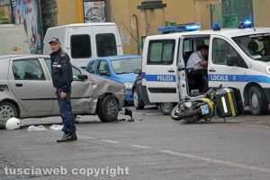 Viterbo - Incidente a viale Baracca