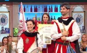 Viterbo - Proposta di matrimonio a S. Rosa - Caterina Del Citto e Gianluca Eterno ai fatti Vostri