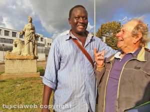 Viterbo - Aly Ndoye e don Franco Magalotti