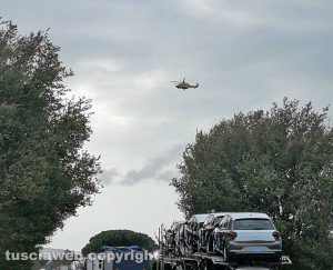 Capalbio - L'eliambulanza sul posto