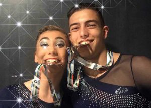 Francesco Mascia e Gioia Fiori, secondi al campionato mondiale di Pattinaggio a rotelle