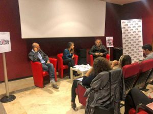 Roma - La presentazione della stagione del Teatro Caffeina - Andrea Baffo, Annalisa Canfora, Enrico Lo Verso