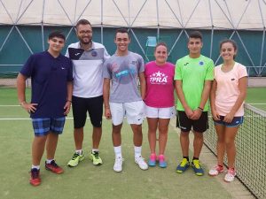 I ragazzi del tennis club Orte e del Cus Viterbo